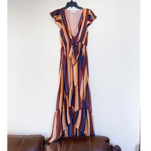 Striped High-low Dress